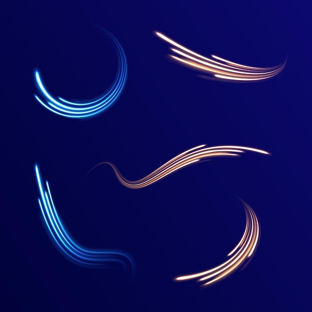 Vector expressway car headlight effect speed connection vector background