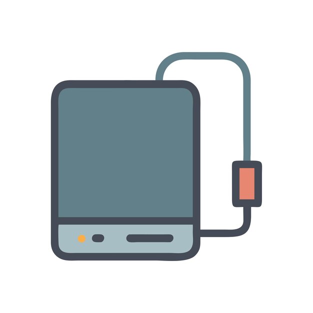 Vector external hard drive icon