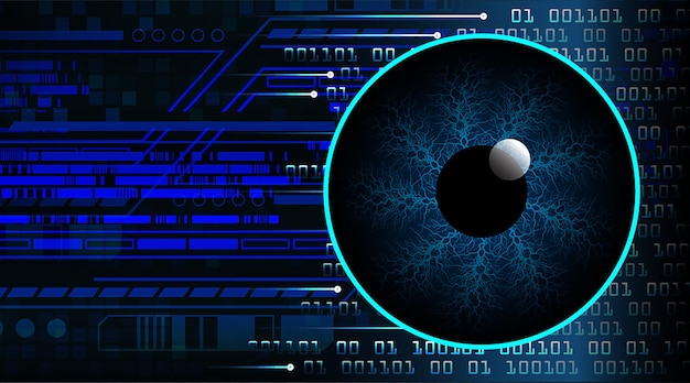 Vector eye cyber circuit future technology concept background