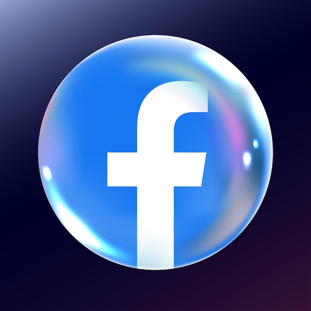 Vector facebook logo bubble style icon design