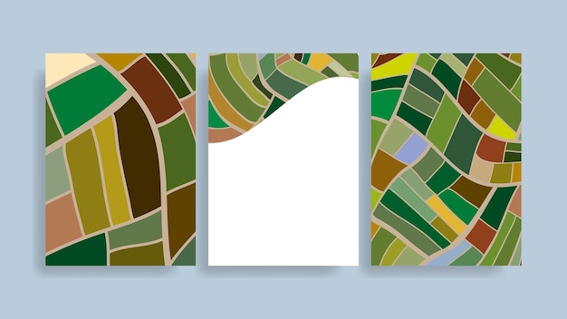 farm fields top view colorful flat vector background09