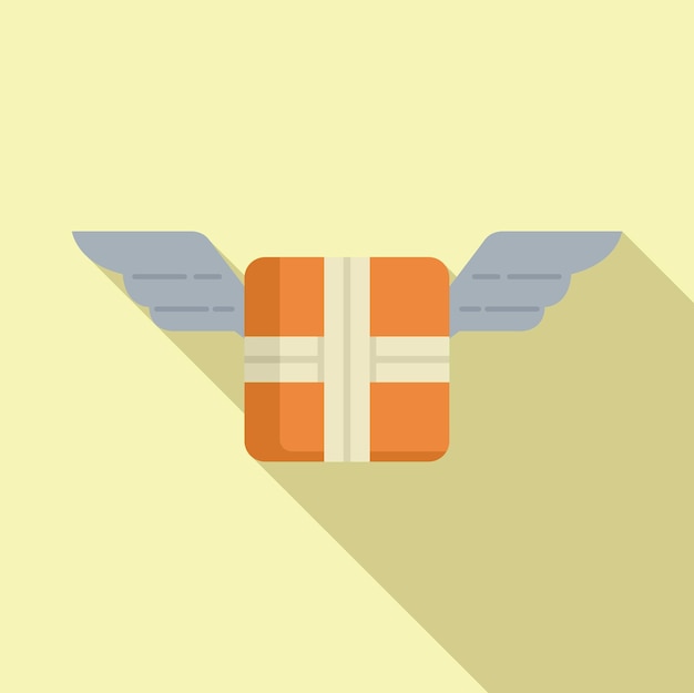 Vector fast delivery box icon flat vector commerce import