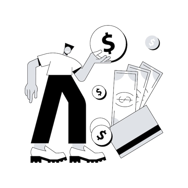 Vector fees and funding abstract concept vector illustration