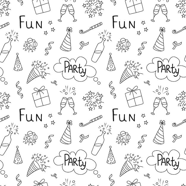festive background seamless pattern with holiday elements vector