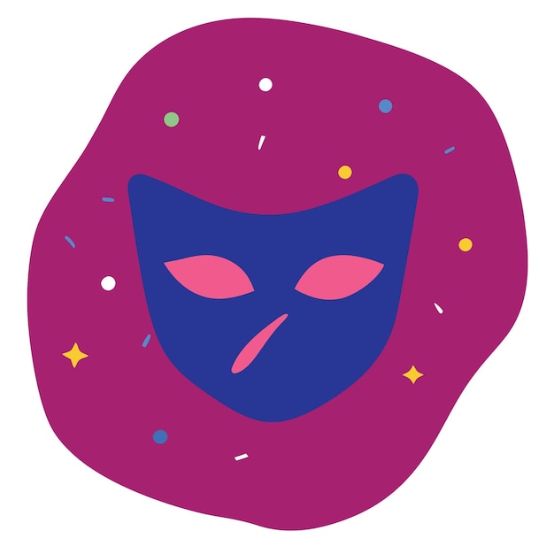 Vector festive party mask and confetti