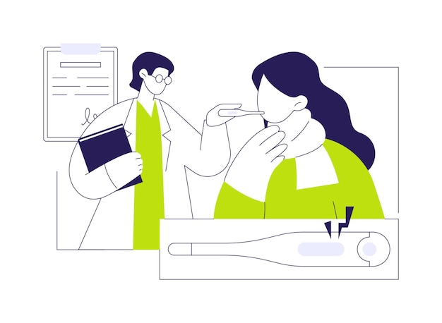 Vector fever abstract concept vector illustration