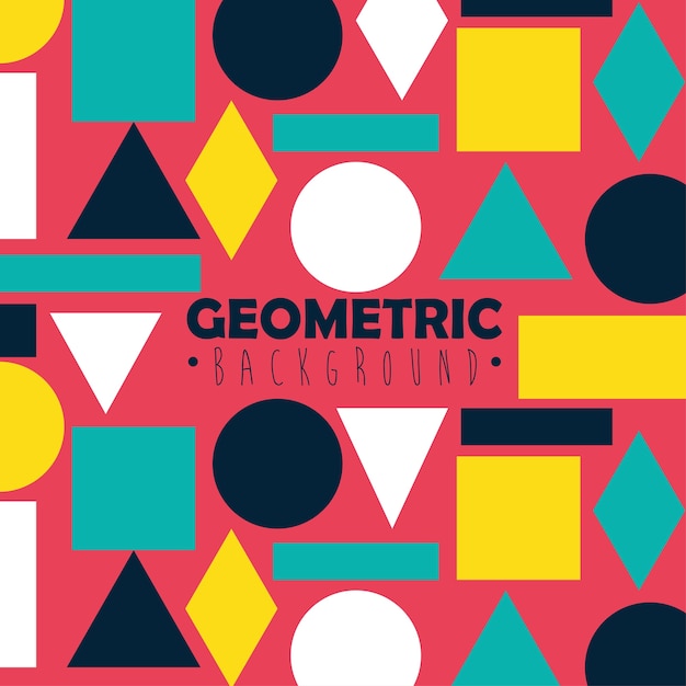 Vector figures geometrics and colors background