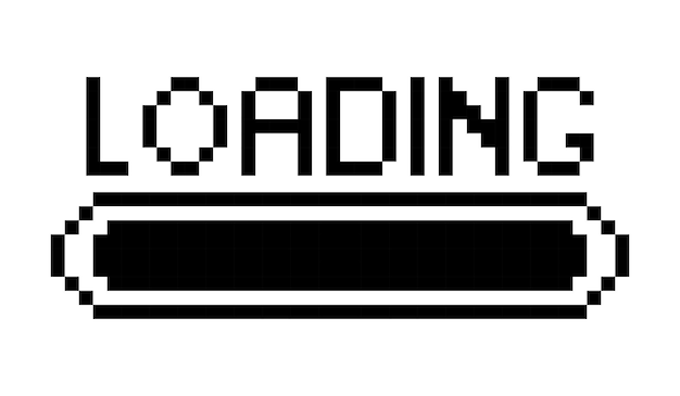 Vector filled loading sign line icon internet speed downloading uploading data connection file pixel style multicolored icon on white background