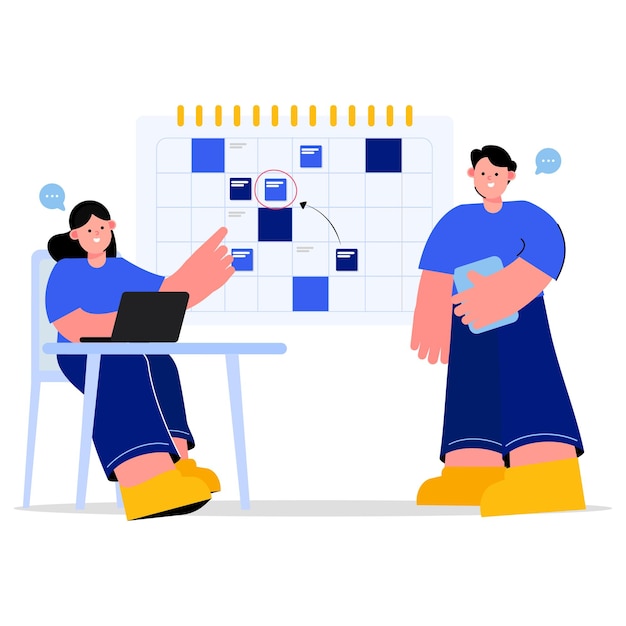 Vector finance tax schedule illustration