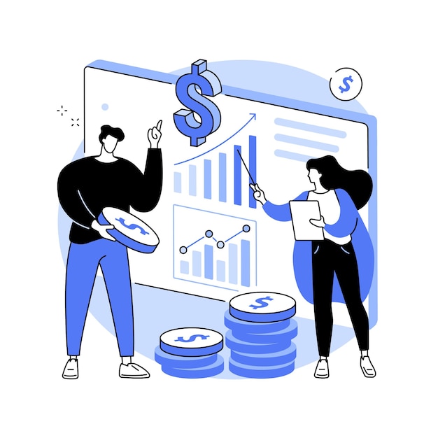 Vector financial adviser abstract concept vector illustration