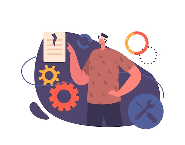 Vector financial data management in cyberspace virtual analytics and data science character work with artificial intelligence