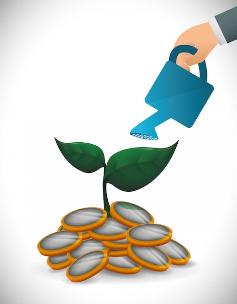 Vector financial growth design 