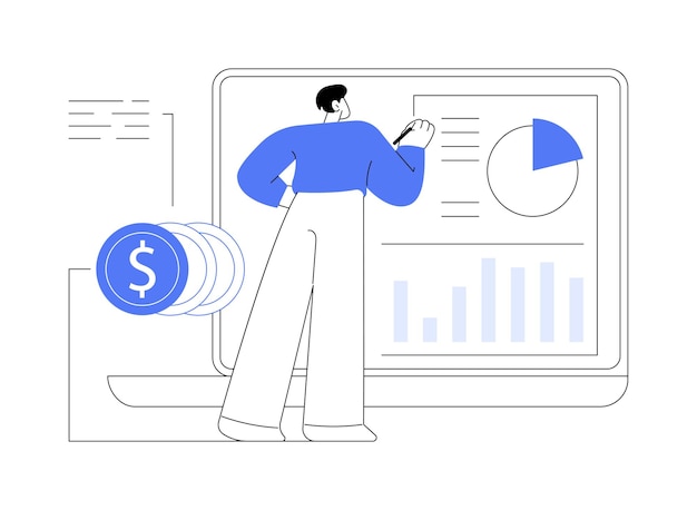 Vector financial management system abstract concept vector illustration