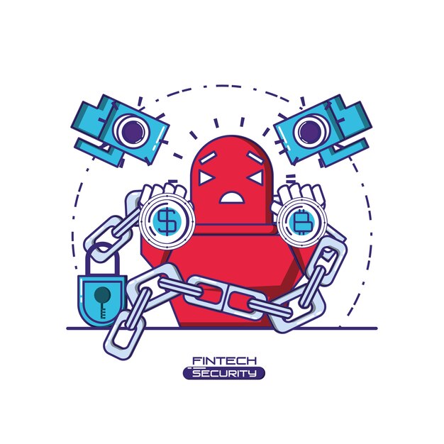 Vector financial technology security icons 