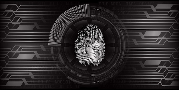Vector finger print network cyber security background