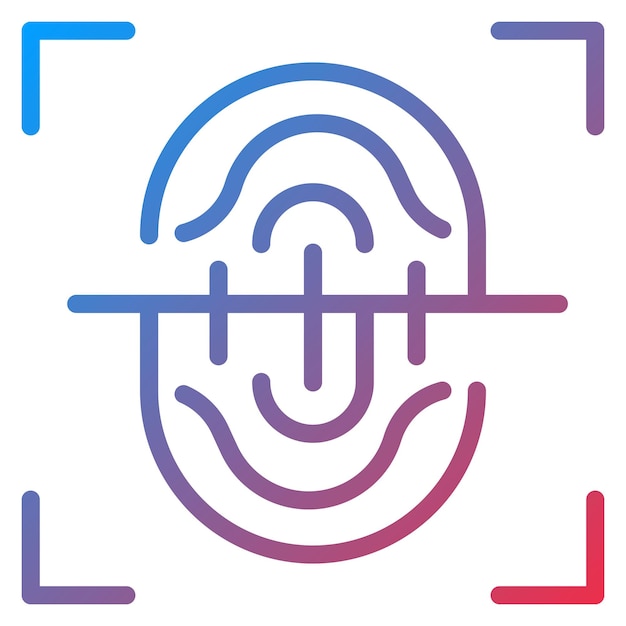 Vector fingerprint scanning icon vector image can be used for biometrics