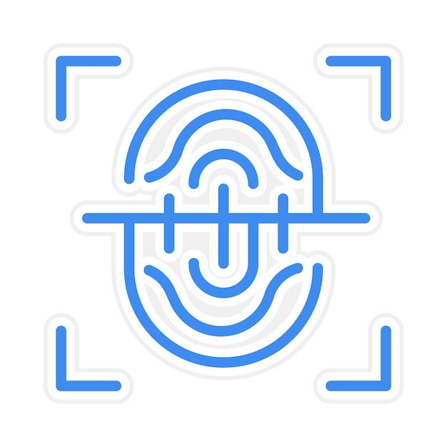 Vector fingerprint scanning icon vector image can be used for biometrics