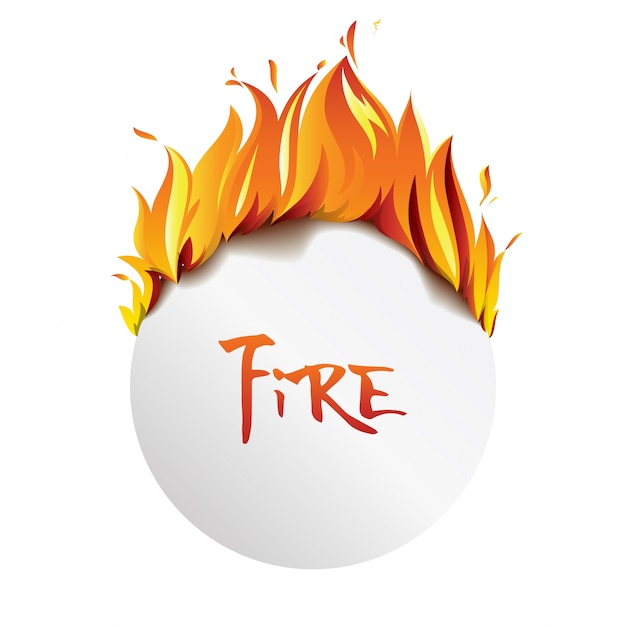 Vector fire banner design