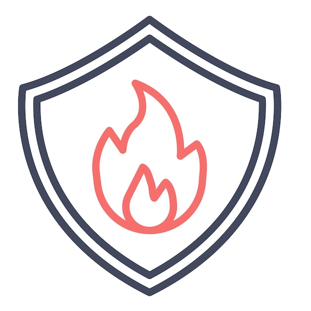 Vector fire safety vector illustration style