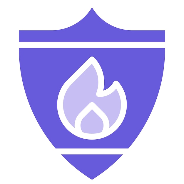 Vector fire shield vector illustration