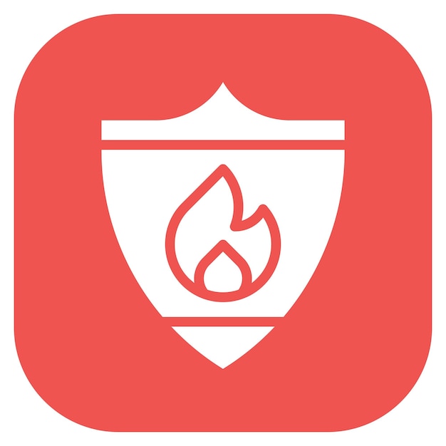 Vector fire shield vector illustration