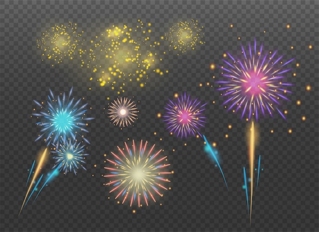 Vector firecracker sparks. holiday firework.