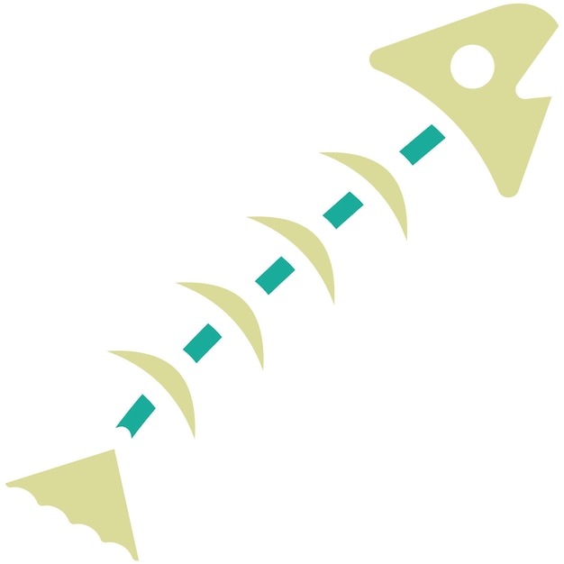 Vector fish bone vector icon illustration of pollution iconset