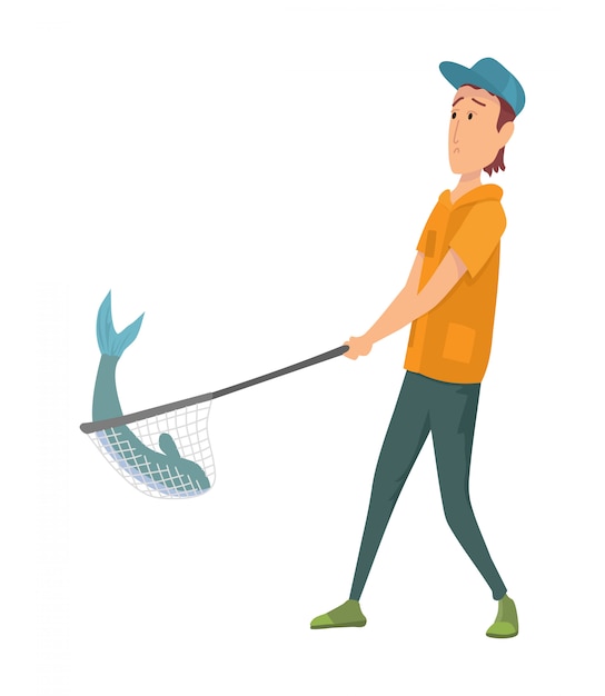Vector fisherman flat