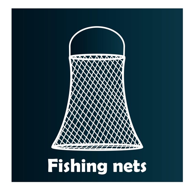 Vector fishing net icon vector illustration template design