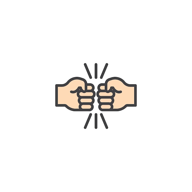 Vector fist bump iconeps