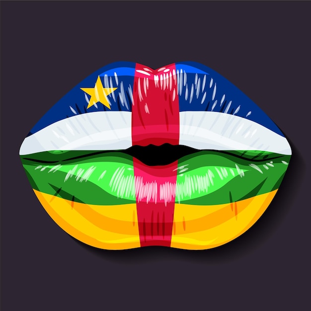 Vector flag of central african republic