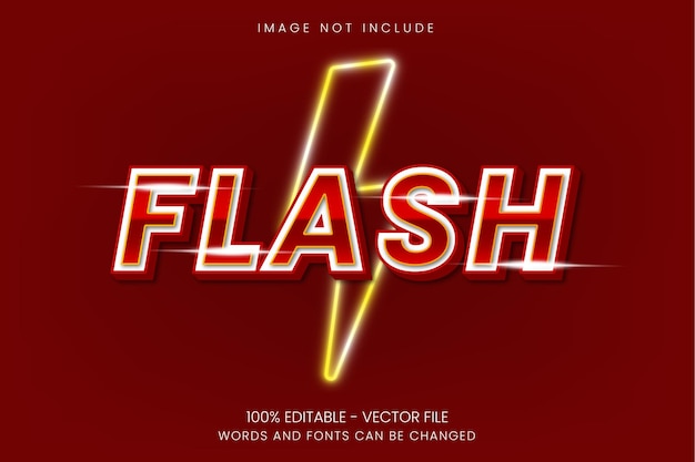 Vector flash - editable text effect