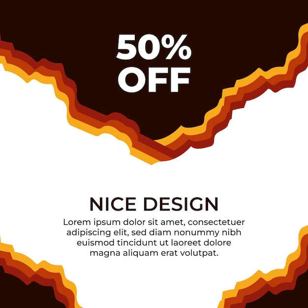 Vector flat abstract minimalist sale background