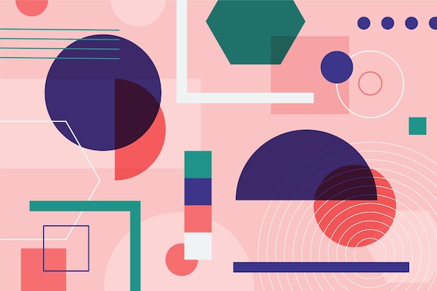 Vector flat geometric background
