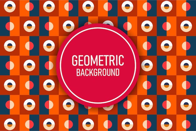Vector flat geometric background