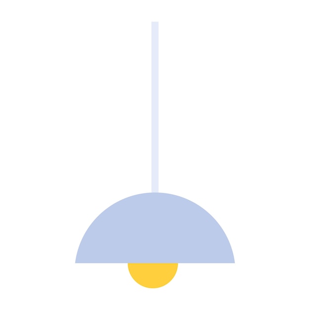 Vector a flat icon of ceiling lamp 