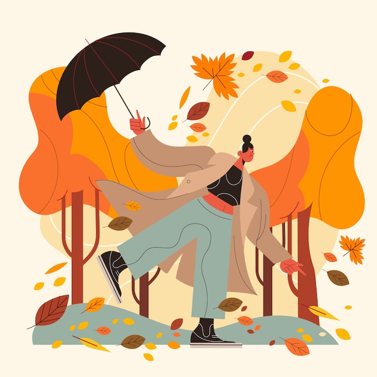 Vector flat illustration for fall season celebration