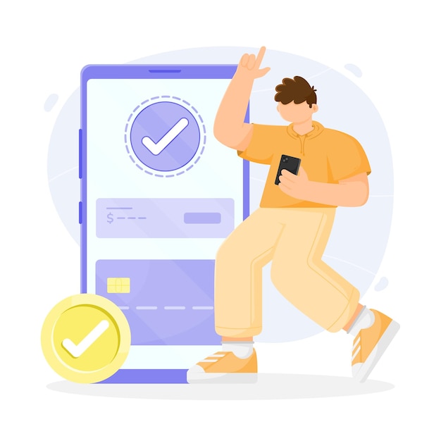 Vector flat illustration of payment