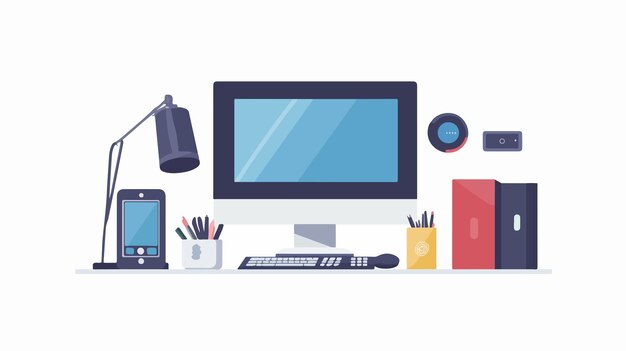 Vector flat style computer device icon vector illustration for technology websites and apps