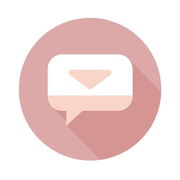 Vector flat style message chat email contact icon vector illustration