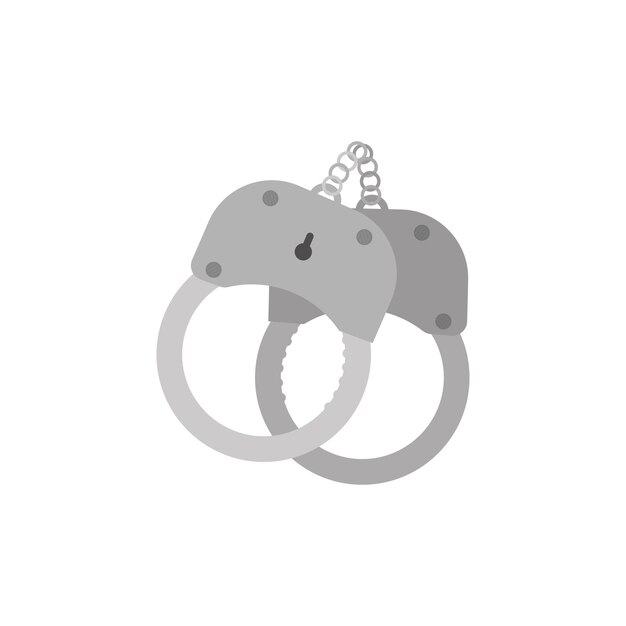 Vector flat style shackle isolated vector on white background