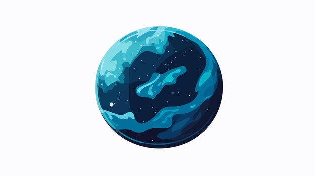 Vector flat style space planet icon vector illustration for design projects