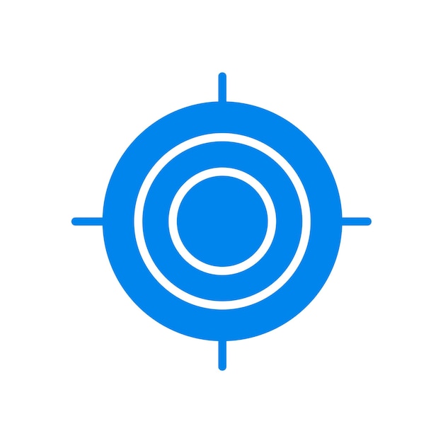 Vector flat target icon symbol vector illustration