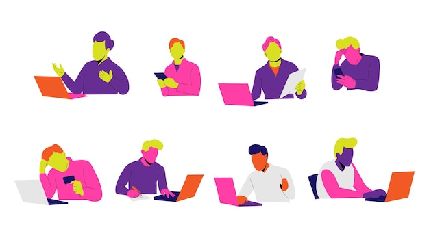 Vector flat vector illustration of a business person