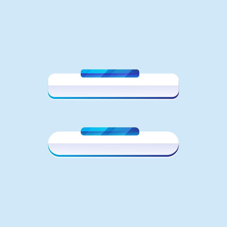 Flat web button design elements. simple design of ui web buttons