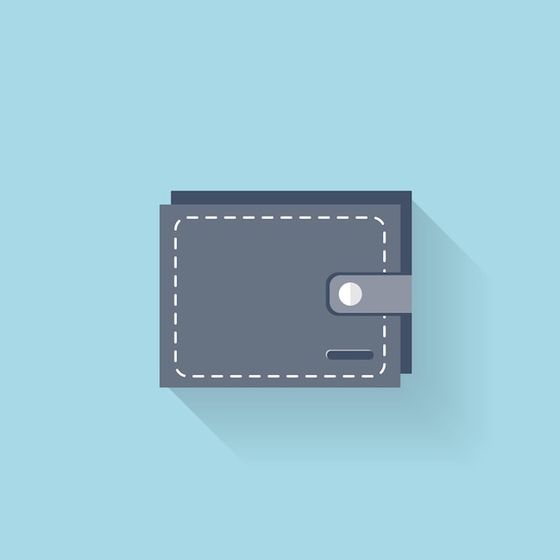 Vector flat web icon wallet vector