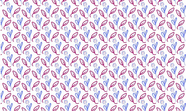 Vector floral wallpaper pattern blue red leaf pattern vector