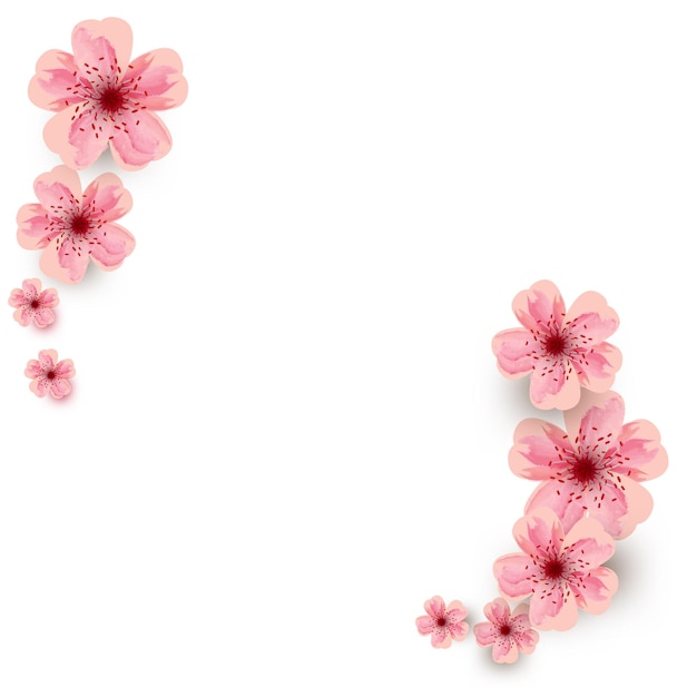 flower border frame design element vector art