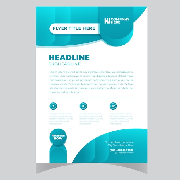 Vector flyer design set modern flyer background design template layout for flyer concept with dynamic