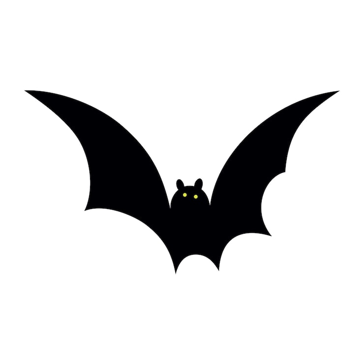 Vector flying bat illustration preparing for a halloween day party
